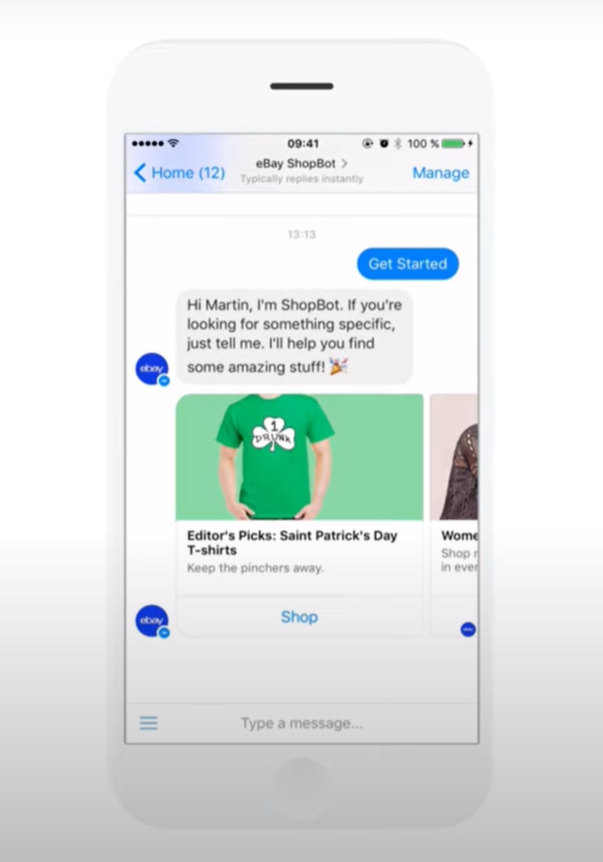 eBay chatbot