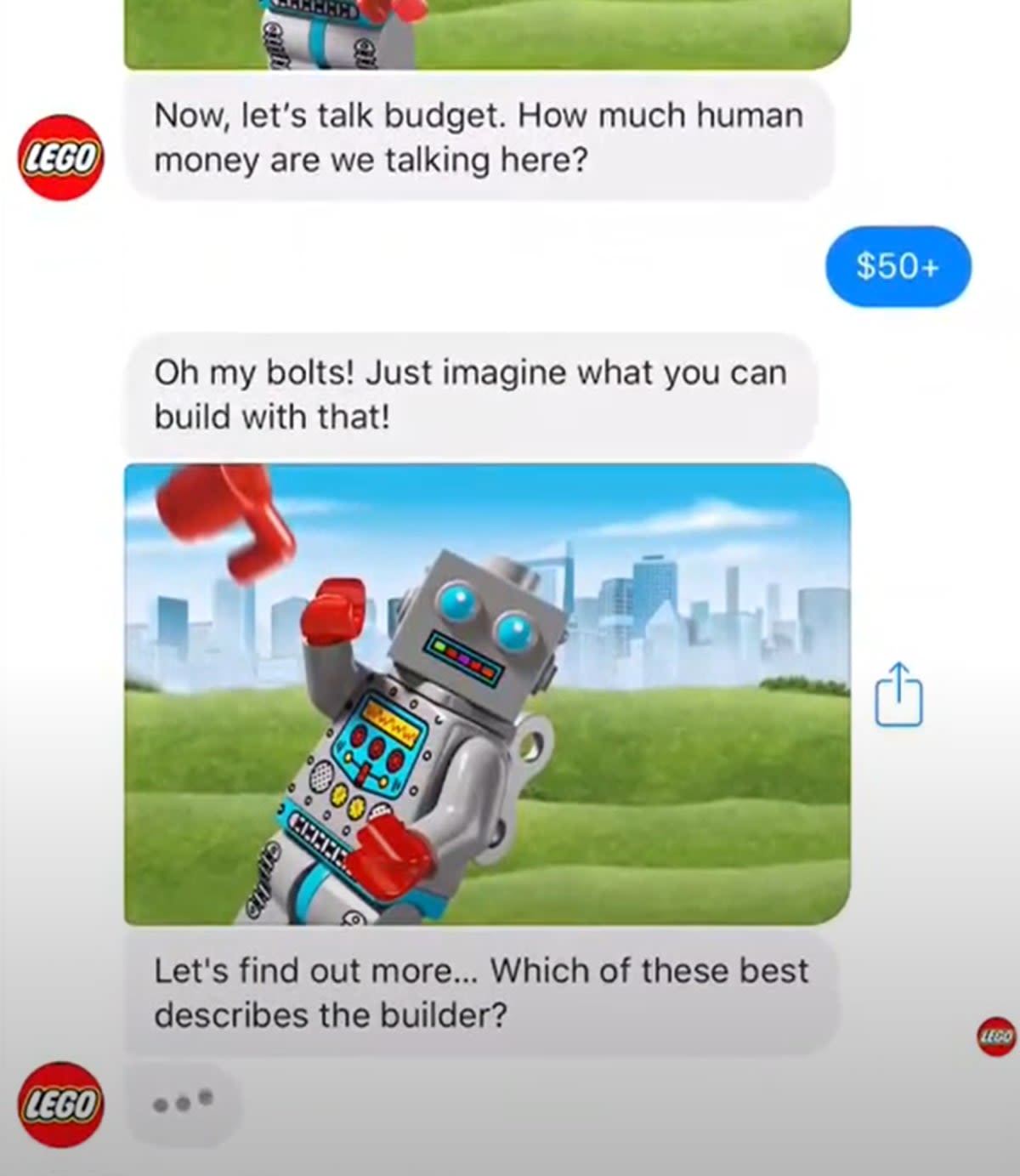 Lego chatbot