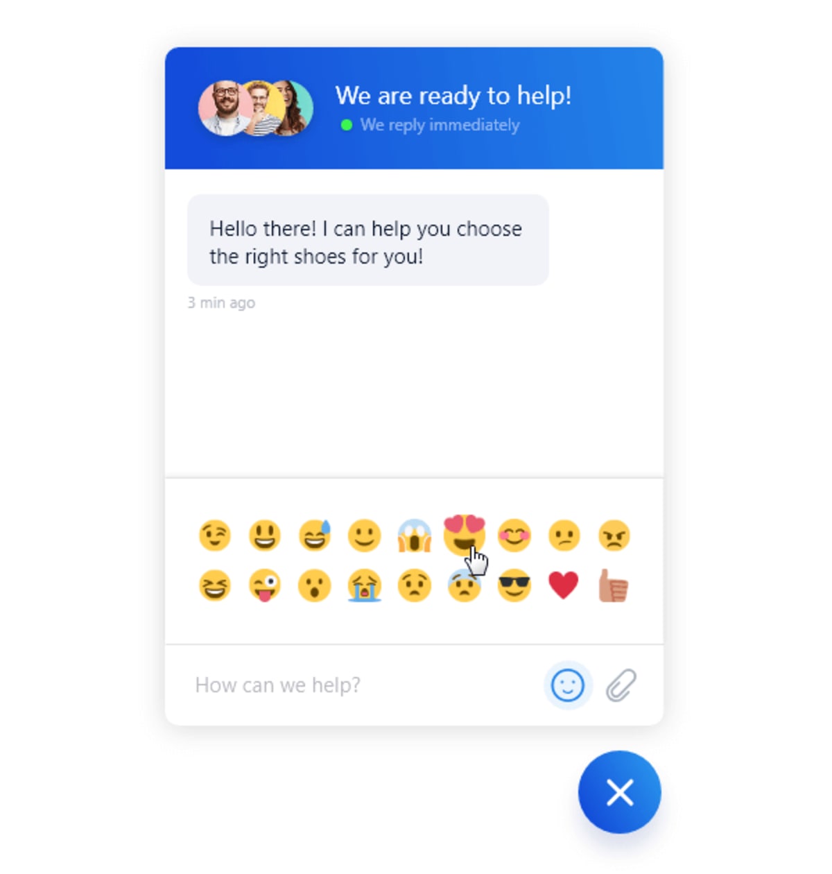 smartsupp chat box emoji