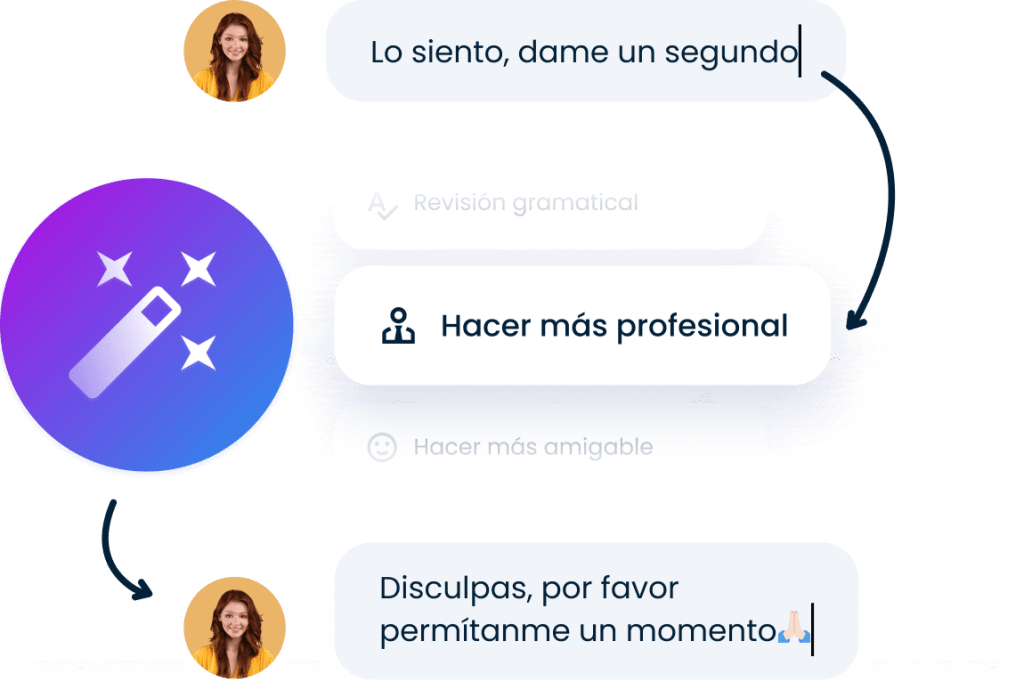 Haz que tus textos sean más amistosos o profesionales con el Asistente de respuesta de AI