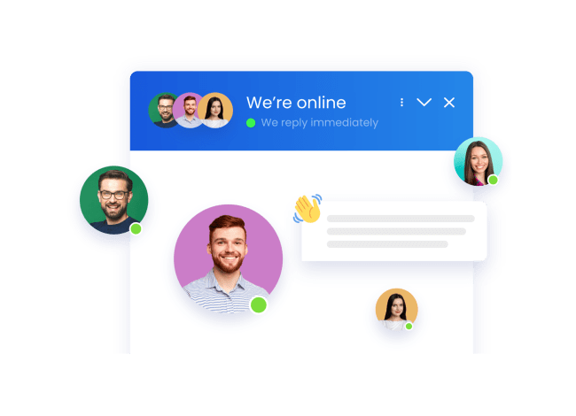 Online chat box with live support