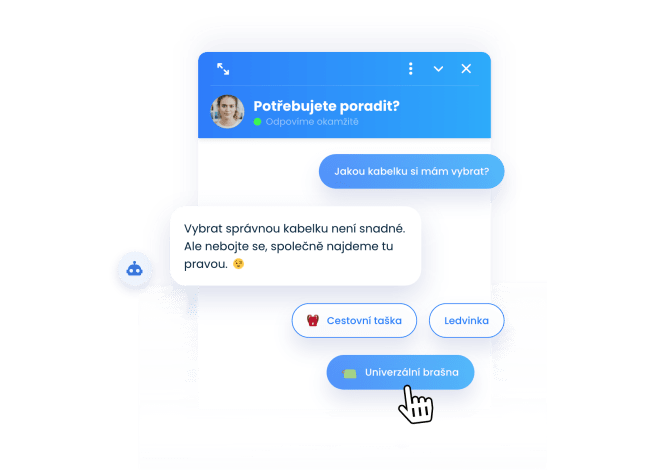 Smartsupp chatbot odpovídá na dotaz o stavu objednávky.