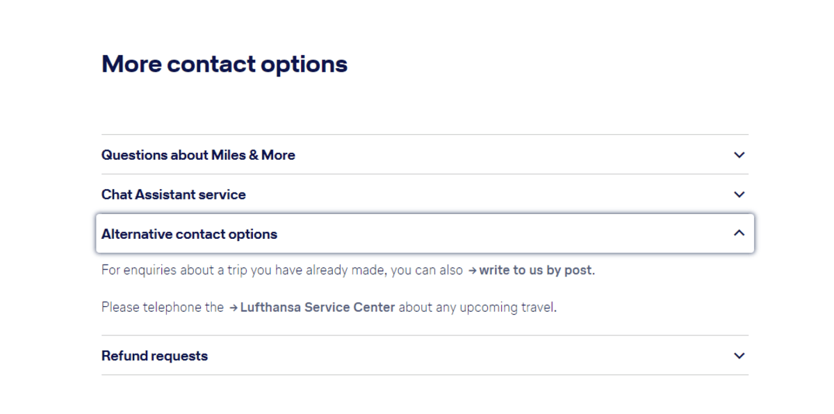 lufthansa customer support